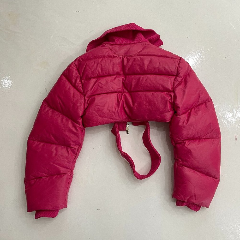 Jacquemus Pink Cropped Puffer Jacket - Picture 4 of 4
